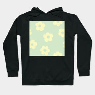 Chunky Retro Flowers - Cute Pastel Seafoam Hoodie